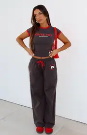 Full Schedule Track Pants Charcoal