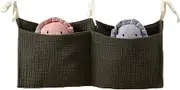 Baby Bedside Storage Bag - Crib Toys Storage | Portable Nursery Organization for Milk Bottles Toys Books Wipes Tissues Crib Accessories