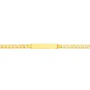 9ct Gold 21cm Solid Curb I.d. Bracelet