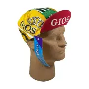 Vintage Gios Cycling Hat Cap Bicycle Race Bike Chain Link Design Made In USA