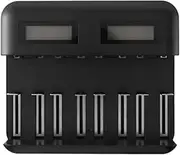 TAVICE Smart Battery Charger 8 Slots LCD Display for AA/AAA/C/D Rechargeable Batteries