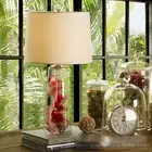 European Country Style Transparent Glass Bedside Desk Table Lamp DIY Style C
