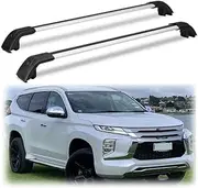 TINIANHHCT Cross Bars Lockable Fits for Mitsubishi Montero Sport 2016-2025 with Flush Side Rails Roof Rack Cargo Luggage Carrier, Black+Silver