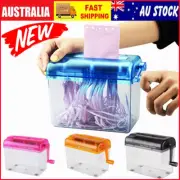 Mini Manual Shredder Office File Document Hand Cutting A4 A6 Paper Portable AU