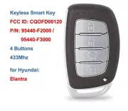Smart Remote Key Fob 433MHz For Hyundai Elantra