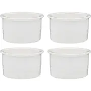 4pc Ecology Signature 11cm Porcelain Ramekin Dish Round Oven Bakeware White