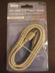 ONE Uninex 5ft USB 2.0 Patch Cable,USB Cord(computer to Printer,Scanner other)