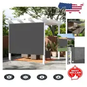 Versatile 5x18 FT Dark Grey Sun Shade Cloth with Copper Grommets for Backyards