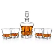 NutriChef Home Bar Whiskey Decanter Set - 4pc Glass Decanter Aerator BPA Free