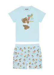 Moschino Kids Printed Cotton T-shirt and Shorts set - Blue - 24MON (24 Months) 24MON (24 months)