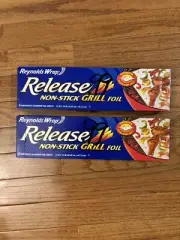2 Boxes Reynolds Wrap Release Non-Stick Grill Foil Perforated NEW 12 Total Pcs