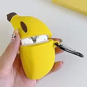 Air Smart Headphones Bluetooth Earphone Wireless Earphones Shockproof Banana Silicone Protective Case for Apple AirPods 1/2