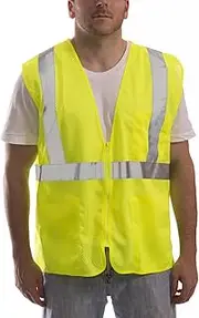 Tingley Job Sight ANSI Level 2 Lime Yellow High-Visibility Vest
