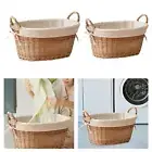 Wicker Laundry Basket Clothes Bins Washing Bag for Apartment Bedroom Dorm