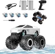 Cybertruck Toy Waterproof Remote Control Car Off-Road Diving Amphibious Truck 4WD RC Car with 4 Wheel Suspension All Terrain 360 Rotating Monster Truck 2.4GHz 1/14 Vehicles Gifts for Boys/Girls Age 8+