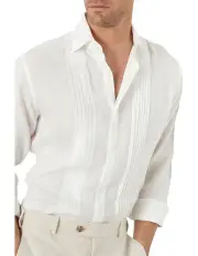 [MJ Bale] Bradfield Tuxedo Linen Shirt