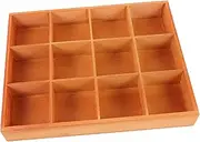 ibasenice Desktop Wooden Planter Tray Rustic Compartment Display Organizer for Succulents Indoor Gardening Home Lightweight Storage for Windowsills Desktops