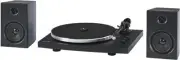 Crosley T150C-BK 2-Speed Bluetooth Turntable with Tone Arm and Speakers, Black