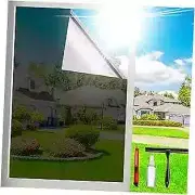 One Way Privacy Window Film Sun Blocking, 35.4 Inch x 393.7 Inch Black-silver