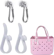 MOTOFITOOL Inserts Hooks Accessories for Bogg Bag, Compatible with Simply Southern Beach Totes(White)