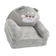 (Grey Shiba Dog) Children's Small Sofa Folded In Two