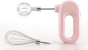 Mini Cordless Electric Hand Mixer, USB Rechargeable, 2 Detachable Whisks, 4 Speeds, Green (pink)