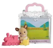 Calico Critters Train With Baby & Carrying Case Sylvanian Families Japan B-35