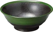 Green Shino (Japanese Style Chinese) 6.8 Daimyo Rice Bowl | Chukadon (8.3 x 8.3 x 3.3 x 3.3 inches (21.3 x 21.3 x 8.4 cm), 42.2 fl oz (1250 cc), 26.5 oz (748 g)