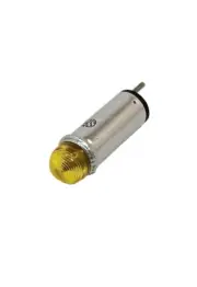 (1x) 28VDC 20mA - 1.3K Ohm Yellow LED Panel Mount Indicator - FREE SHIP