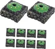 10pcs Base Miniature Basing Tree Bed Model Tabletop Decor Mini Parterre Entry Way Decor Terrarium Decor Mini Simulation Bed Landscape Decoration Miniature Model Plastic