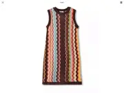 Missoni For Target Sweater Dress Colore Zig Zag Sleeveless Crewneck Size L NWT