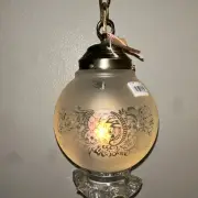 French Glass Hand Blown Swag Light