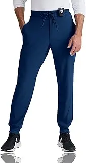 [Barco] ONE Men's Vortex Jogger Medical Scrub Pant w/ 6 Pockets and 4-Way Stretch Fabric, Indigo (Navy), 4X-Large Big