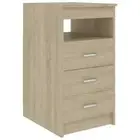 Wooden Drawers Cabinet Sideboard Bedside Table Storage Rack Shelf Nightstand Oak