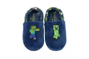 Minecraft Childrens/Kids Zombie Vs Creeper Slippers (Blue/Green) - UTNS7099