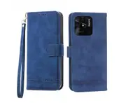 Flip Leather Wallet Case for Redmi Note 10 Pro - Blue