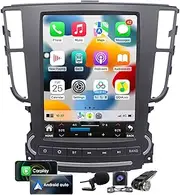 Android 12 Radio for Acura TL 2004-2008 Tesla Style 9.7-Inch IPS Touch Screen Stereo with Bluetooth 5.0 Carplay/Android Auto GPS Navigation for Car Multimedia Player with HD Rear-View Camera+DVR