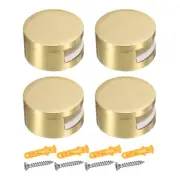 4pcs Glass Shelf Clamps Metal Adjustable Wall Mount Mirror Shelf Clips, Gold