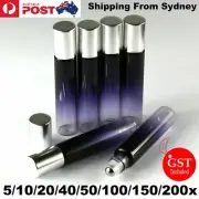 UP 200X 10ml Thick Gradient Glass Roll On Bottles Steel Roller Essential Oil AUS