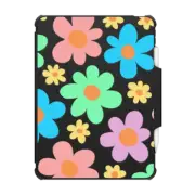 iPad Pro 12.9-inch (5th/6th gen) Impact Folio Case Transparent Floral Pastel Colors 70s Retro Flower Power
