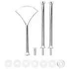 1X(1 set 2 3 Tier Cake Plate Stand Heavy Metal Center Handle Fitting Hardware