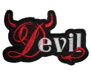 Sexy Devil With Horns, Tail Saying Lady Rider Biker Patch FREE SHIP