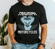 Triumph Motorcycle Men T-Shirt, Vintage Biker Shirt, Retro Motorcycle Tee, Men's