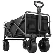 Foldable Folding Beach Cart, Heavy Duty, Large Capacity, Folding Wagon, Outdoor, Portable, Garden, Camping Cart