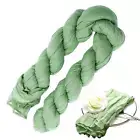 1pcs Table Runner Chiffon Sage Green cheesecloth table towel bohemian style