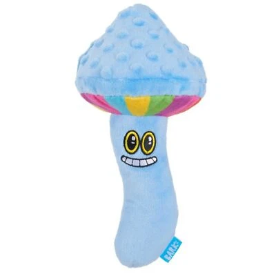 NWT Bark Box ZOOMIE SHROOMIE Dog Toy 4/20 Bark Box Theme, Size S 1+ lbs, Blue