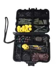 Complete Carp Fishing Terminal Tackle Kit with 263pcs Hooks Clips and Swivels