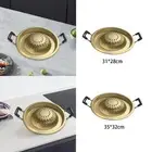 Korean BBQ Plate Camping Grill Pan Round Aluminum Hot Pan Griddle 2 in 1 Korean