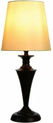 Elegant Style Desk Lamp - Black Base Side Table Lamp with Classic White Shade