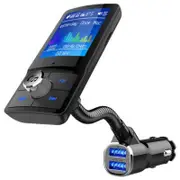 Transmitters Bc43 Color Screen Bluetooth Car Charger Fm Transmitter Black